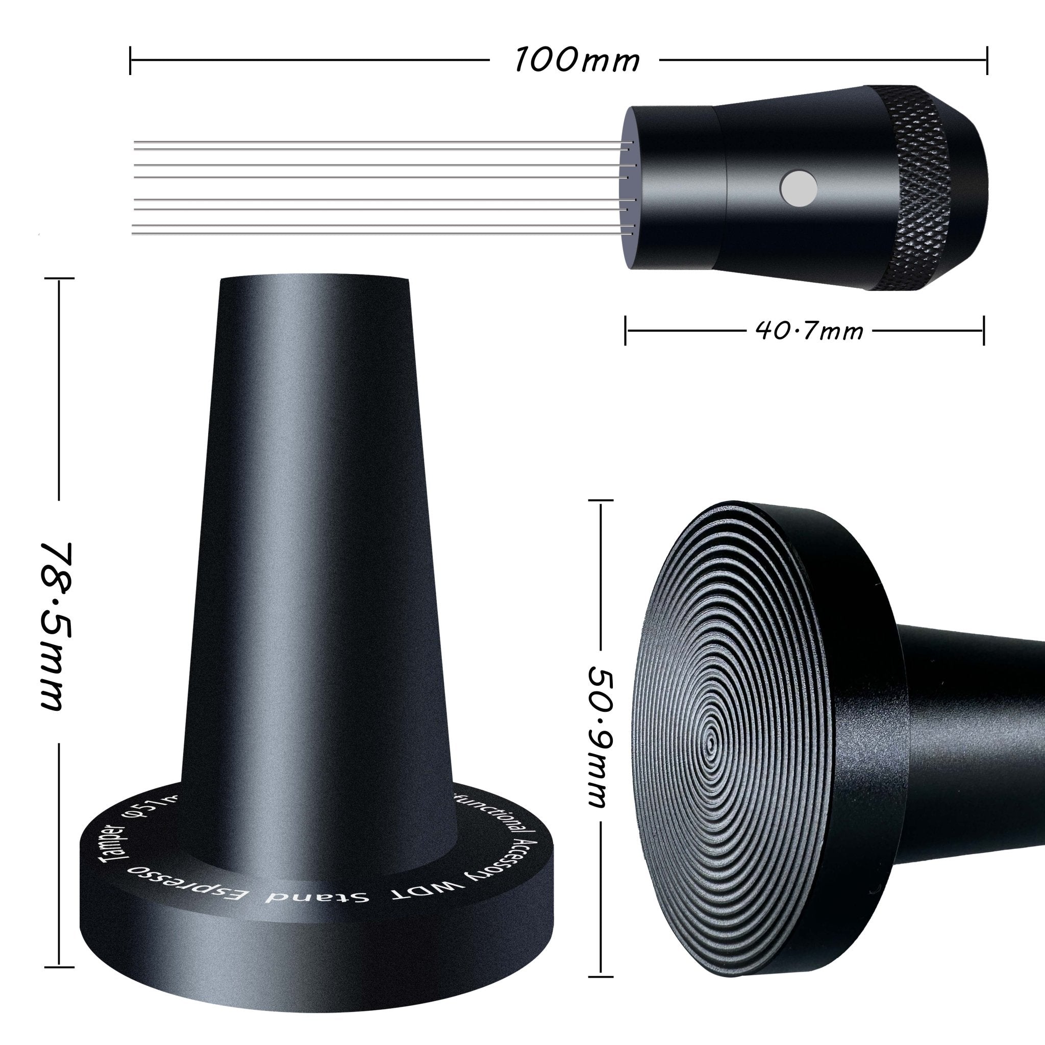 NEOUZA Coffee WDT Tamper Aluminum Multifunctional Espresso Accessories, Built-in Magnet, 0.4mm 8 Stainless Needles, WDT Holder with Ripple Base - NEOUZA Official Website