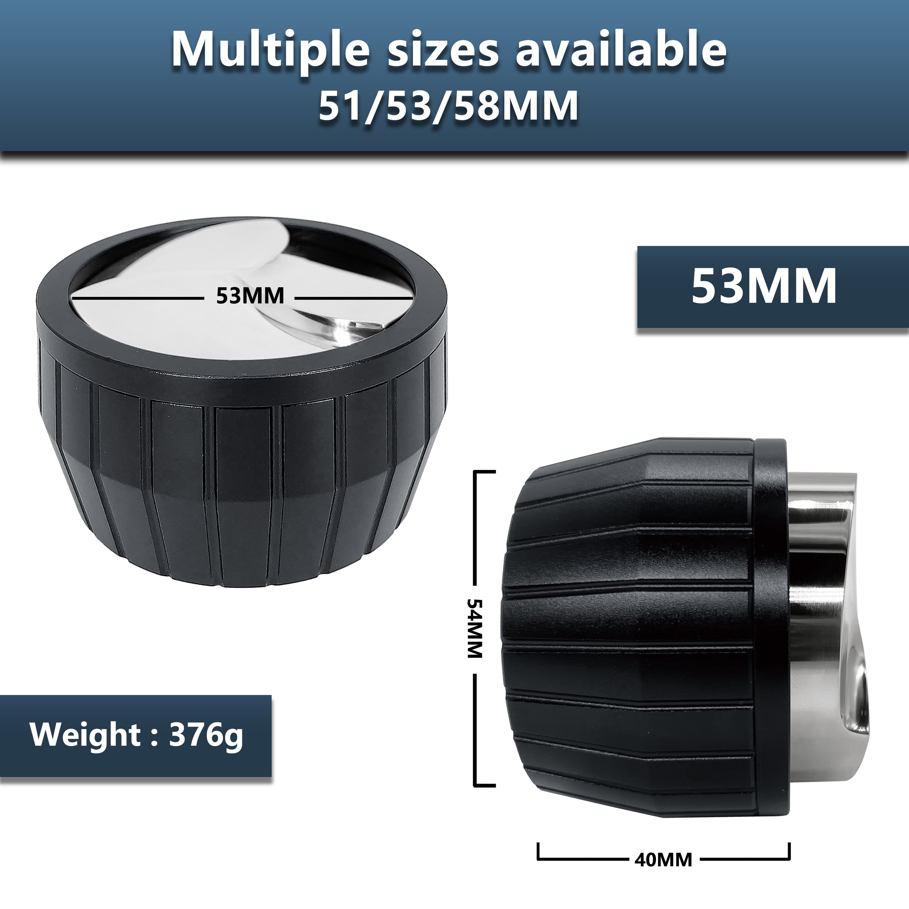 NEOUZA Coffee Distributor 51mm 53mm 58mm - Gravity Self Adaptive for Espresso Portafilter, Leveler with 3 Leaf Clover Base