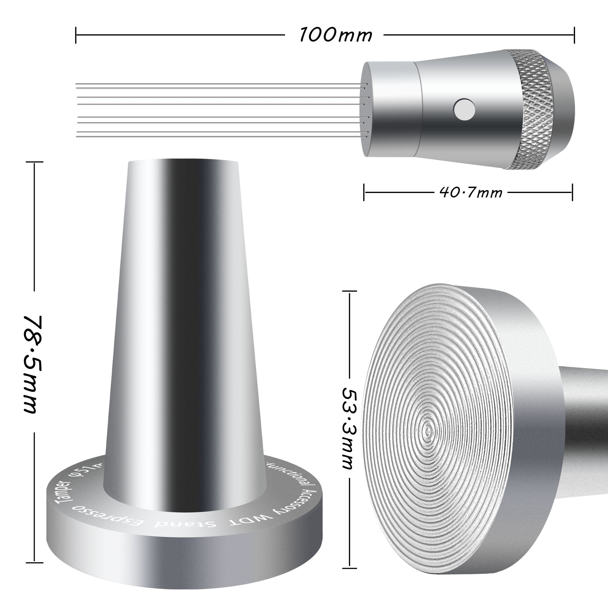 NEOUZA Coffee WDT Tamper Aluminum Multifunctional Espresso Accessories, Built-in Magnet, 0.4mm 8 Stainless Needles, WDT Holder with Ripple Base - NEOUZA Official Website