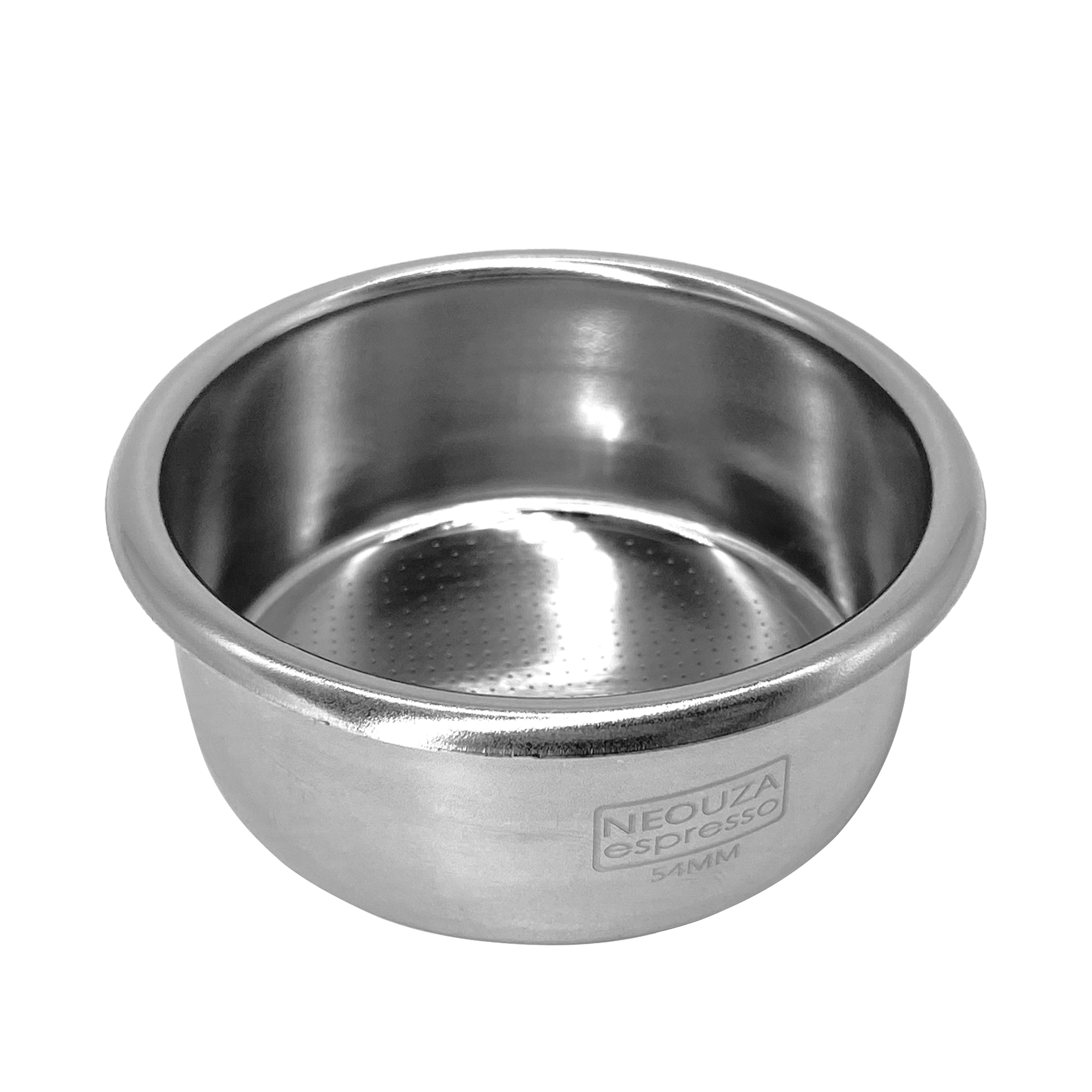 NEOUZA Filterkorb 54 mm für Espressomaschine Breville, Espressozubehör, Barista-Ersatzteile, bodenloser Siebträger aus 304 Edelstahl, 2 Tassen 