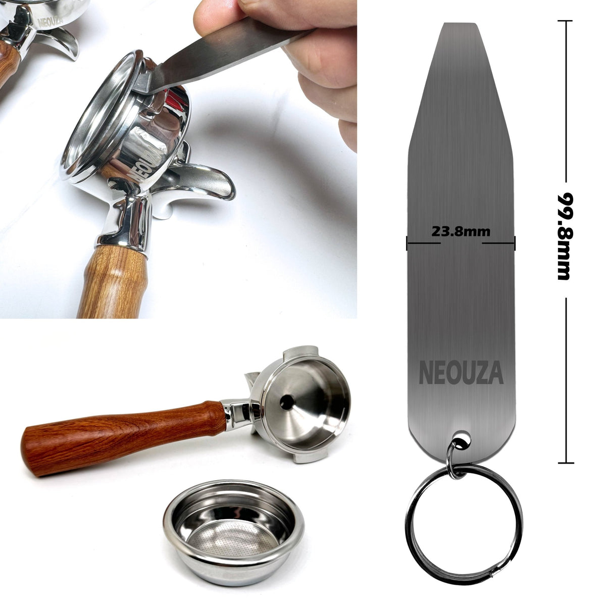 NEOUZA Espresso Portafilter Basket Brewing Group Head Removal Tool, Stainless Coffee Cleaning Accessories - NEOUZA Official Website