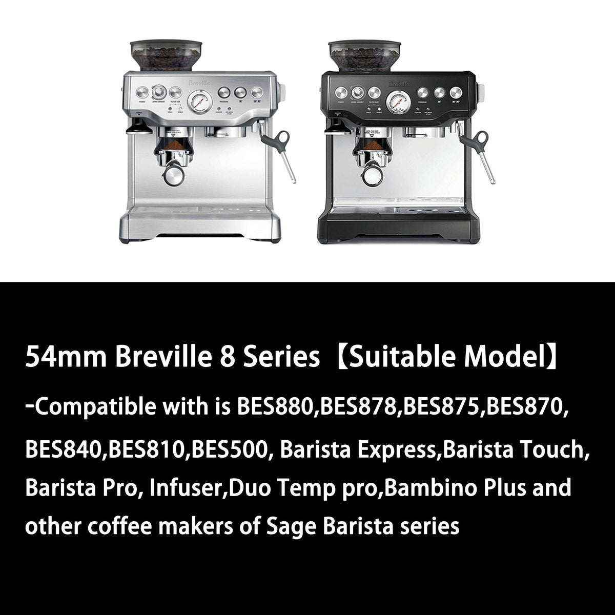 NEOUZA 54mm & 58mm Bottomless Portafilter for Breville 870/875/878/880, 900XL/920XL/980XL/990BSS with Filter Basket, Tamper Mat, Spoon, Cleaning Brush - NEOUZA Official Website
