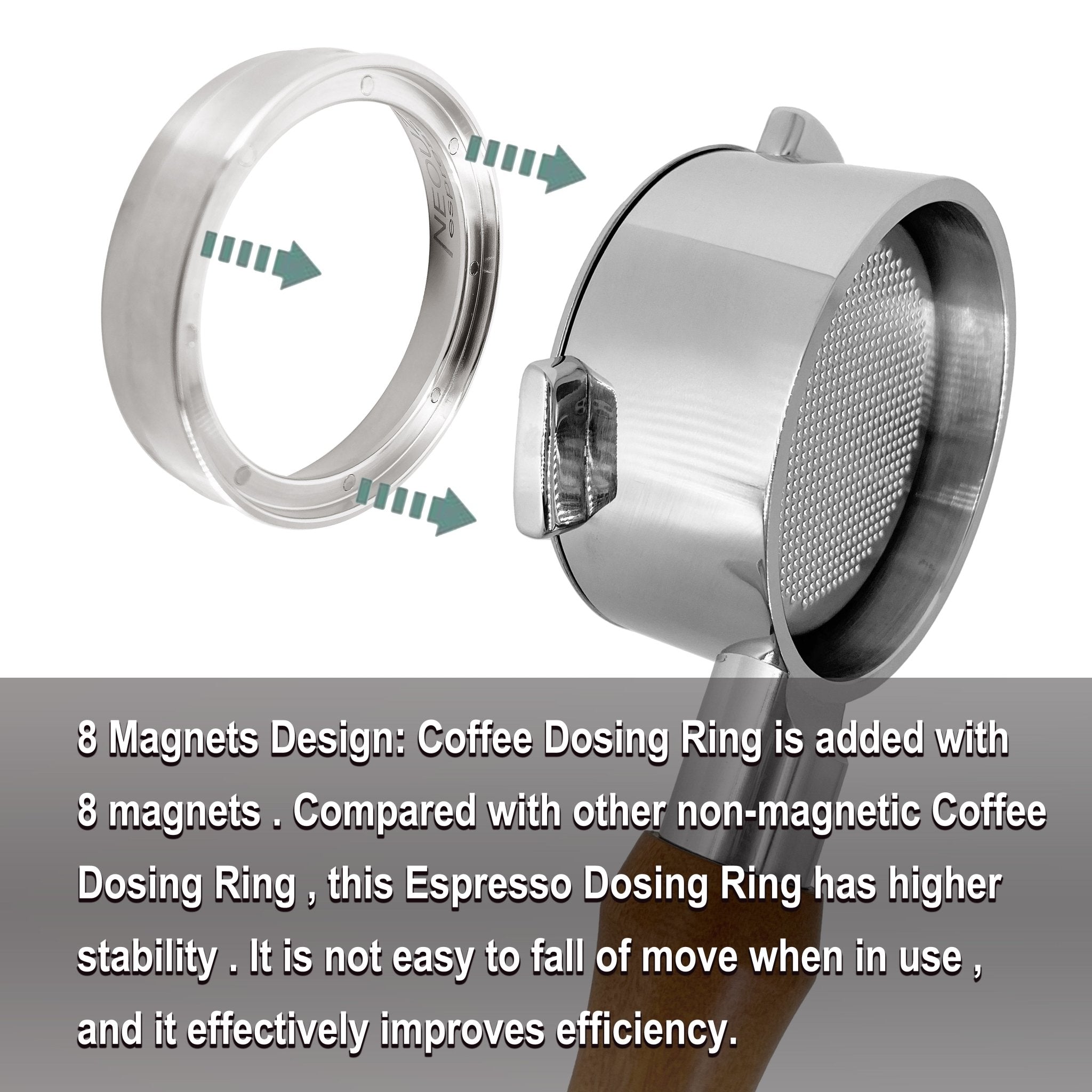 NEOUZA Espresso Dosing Funnel Ring Stainless Steel Compatible with Coffee Machine Portafilter for Tamping - NEOUZA Official Website