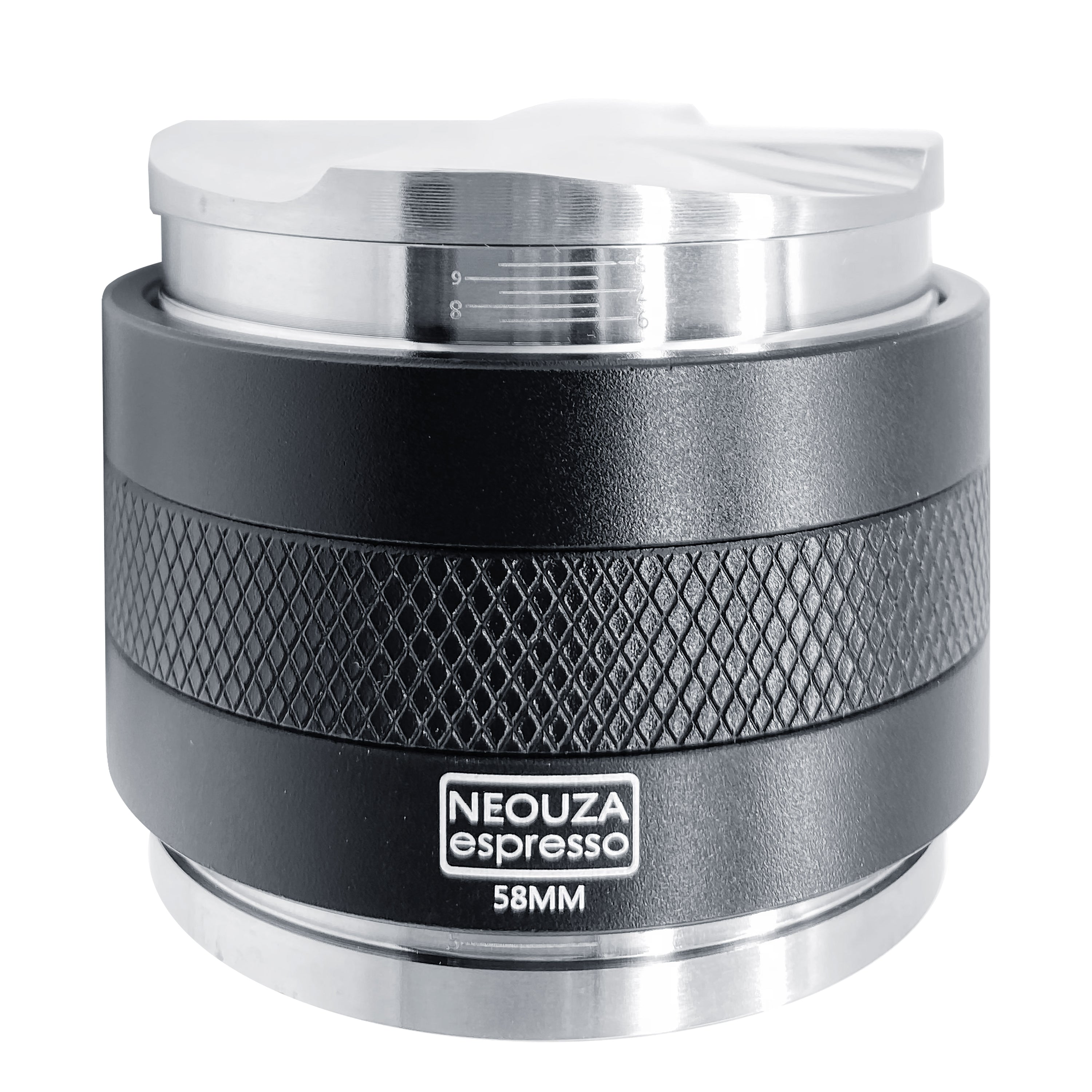 NEOUZA 51mm/53mm/58mm Laser-Calibration Coffee Distributor & Tamper, Dual-Head Espresso Leveler with Adjustable Depth, Fits E61 Group Portafilter