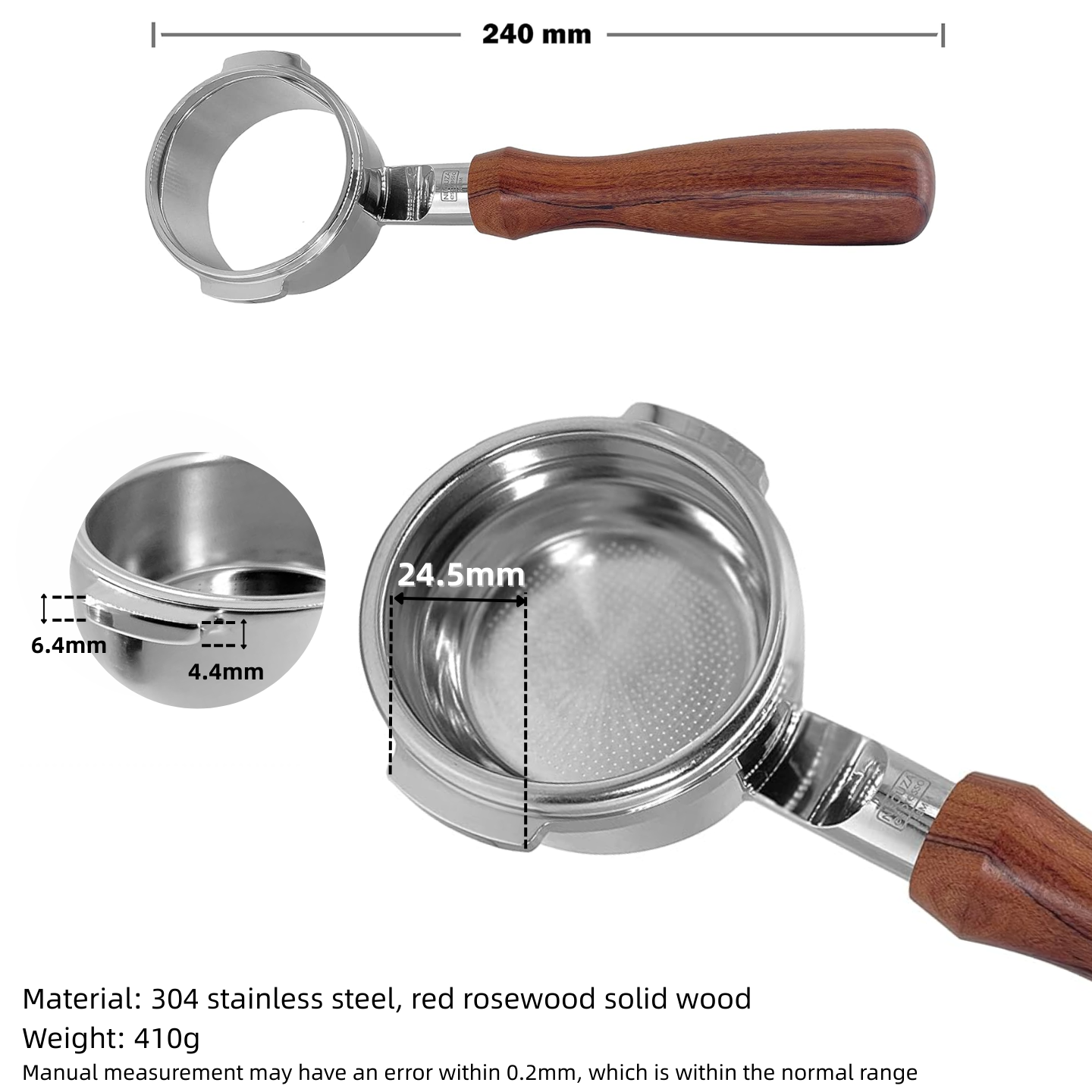 NEOUZA 54mm & 58mm Bottomless Portafilter for Breville 870/875/878