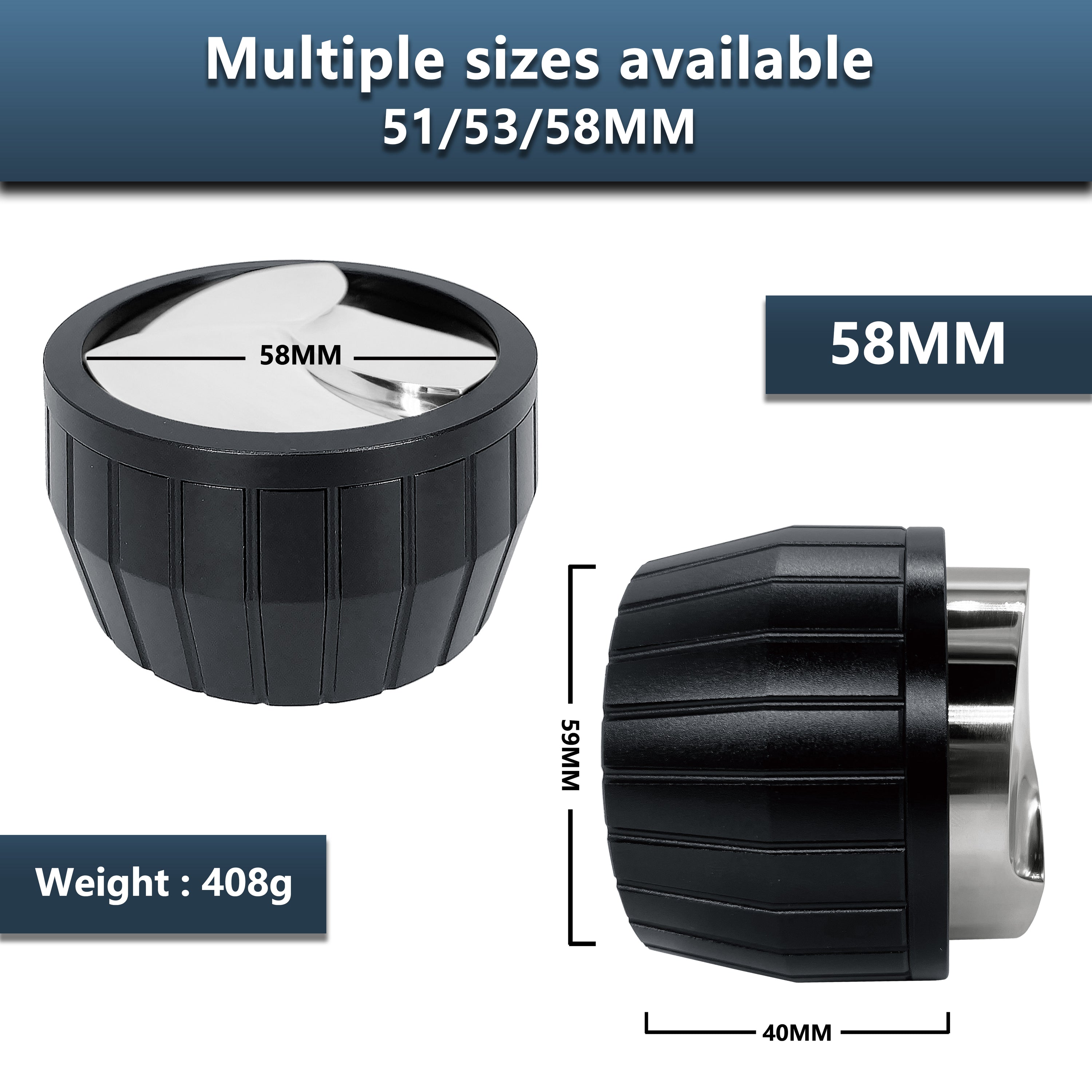 NEOUZA Coffee Distributor 51mm 53mm 58mm - Gravity Self Adaptive for Espresso Portafilter, Leveler with 3 Leaf Clover Base