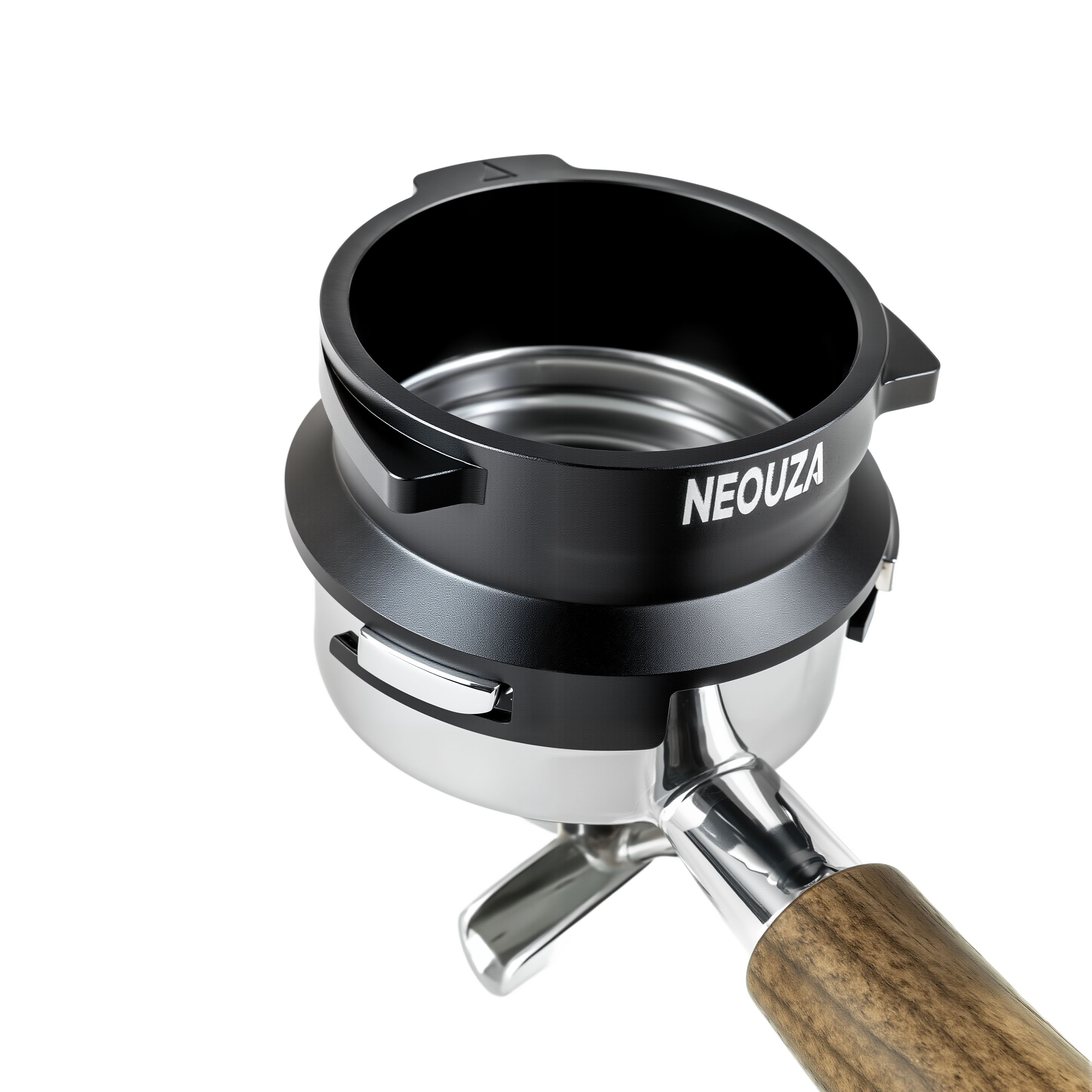 NEOUZA 58mm Three-Ear Black Powder Ring can be used for Barsetto, Petrus3899, Maximsdeparis, Hauswirt, Couplux to save coffee powder and increase efficiency