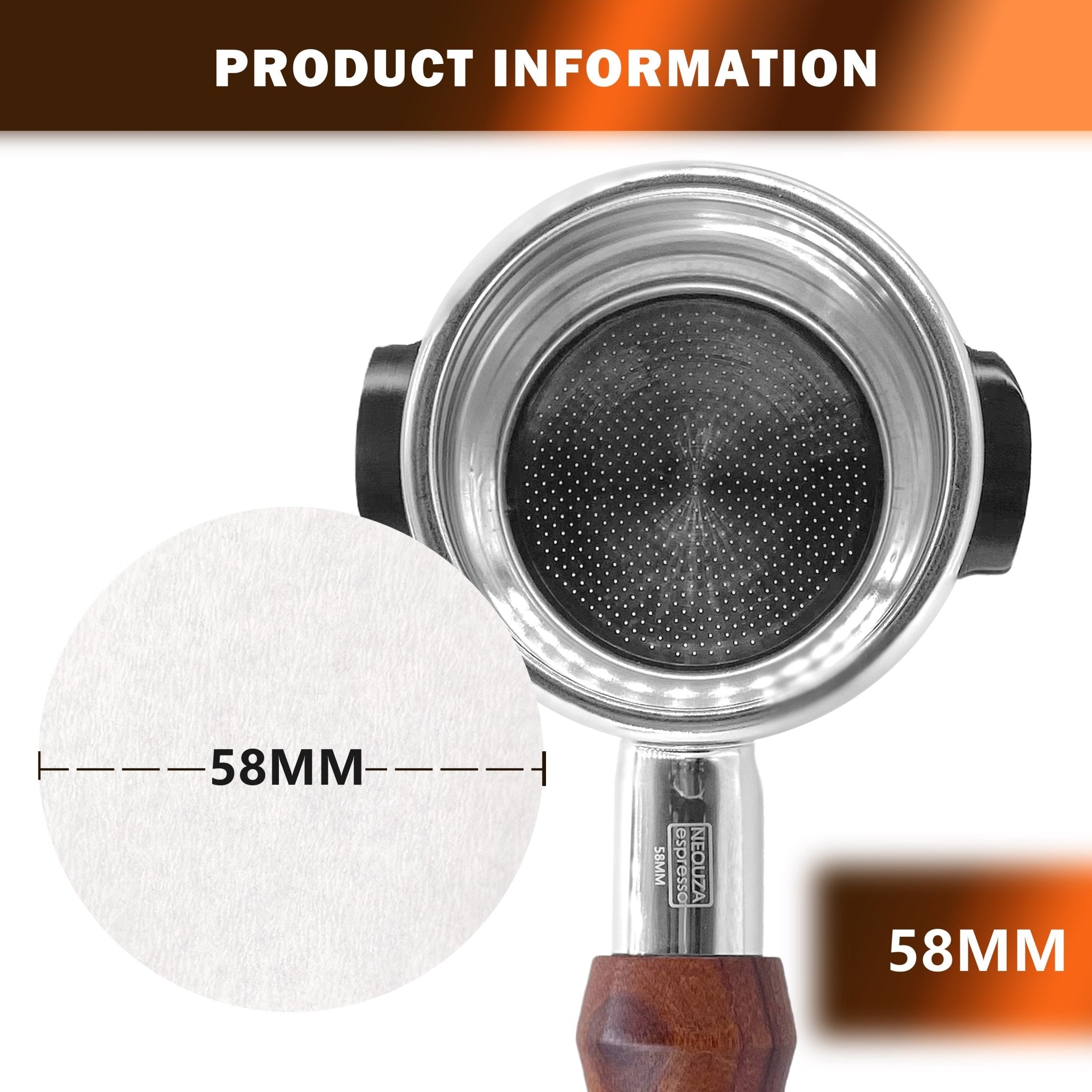 NEOUZA 500pcs Coffee Paper Filter Round for Espresso Machine Portafilter Moka Pot Disposable Puck Screen Unbleached - NEOUZA Official Website