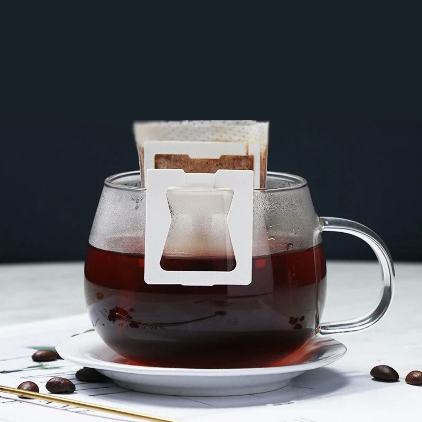 NEOUZA 250ml Pour Over Coffee Kettle with 50 Coffee Drip Bags, Silver Gooseneck Kettle, Stainless Steel Drip Coffee Maker Kettle