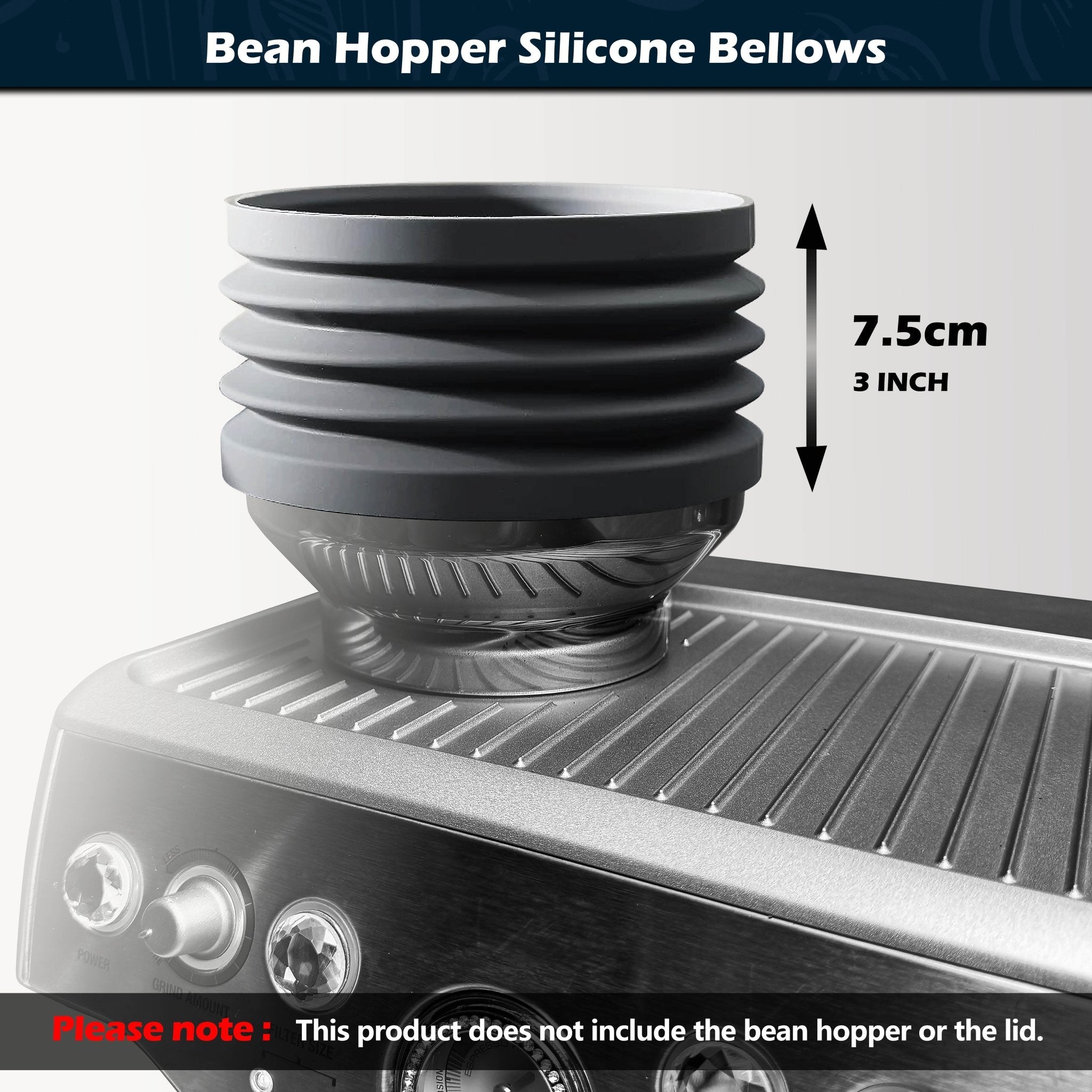 NEOUZA Espresso Silicone Bellow Dose Hopper Compatible for Breville Sage Barista Express Bean Hopper Cleaning Tool, Bellows for Coffee Grinder - NEOUZA Official Website