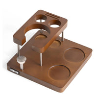 NEOUZA Espresso Tamper Organizer Station for 51/53/58mm Tamper Distributor Portafilter, Wood Taming Station,Portafilter Holder, Tamping Mat (53 MM)