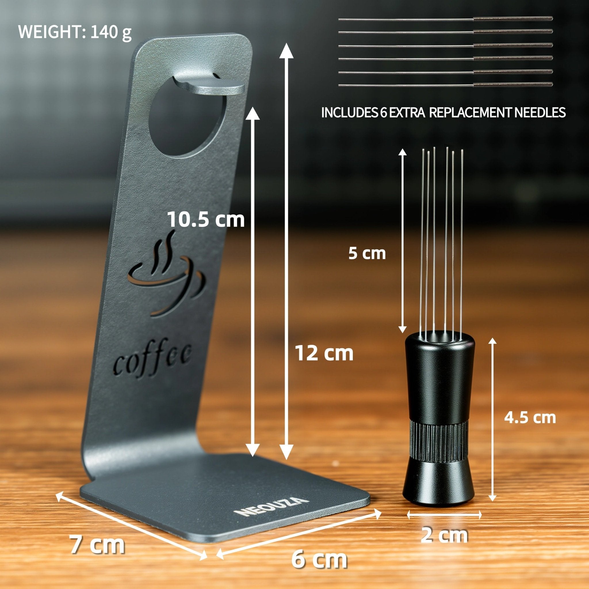 NEOUZA Adjustable Powder Needle comes with a magnetic absorber bracket to evenly distribute the powder with WDT tool for easy stirring - NEOUZA Official Website
