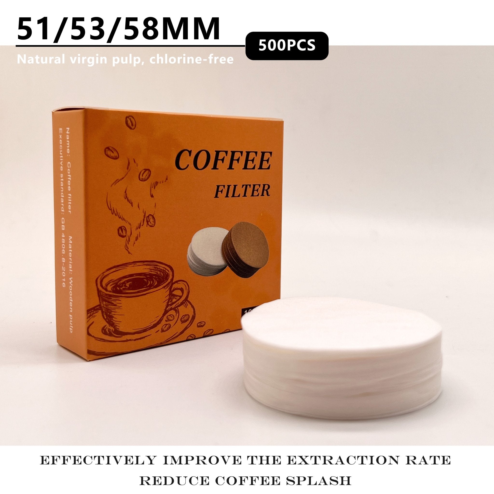 NEOUZA 500pcs Coffee Paper Filter Round for Espresso Machine Portafilter Moka Pot Disposable Puck Screen Unbleached - NEOUZA Official Website