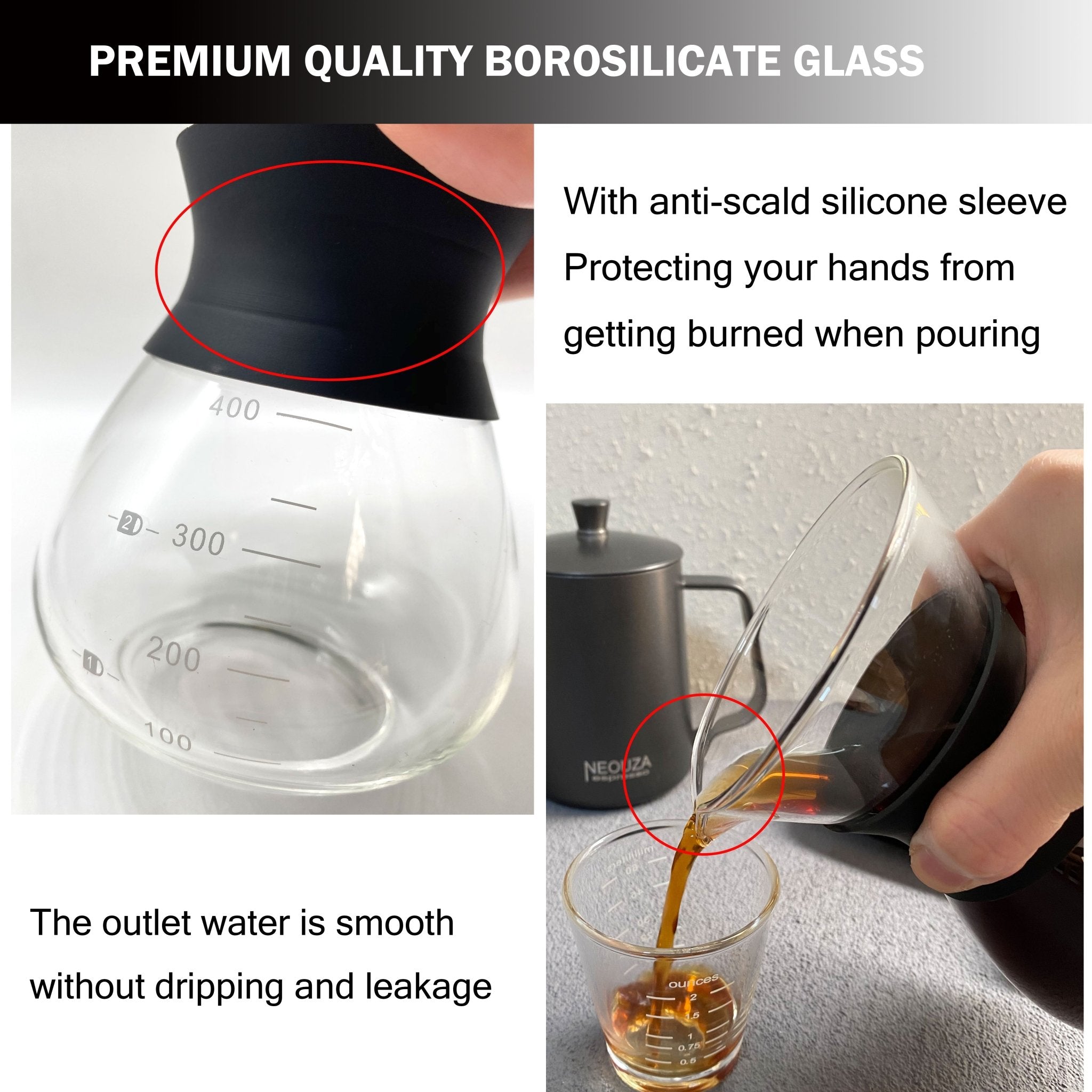 NEOUZA Pour Over Coffee Maker Set with Reusable Stainless Steel Drip Filter, ,400ml - NEOUZA Official Website