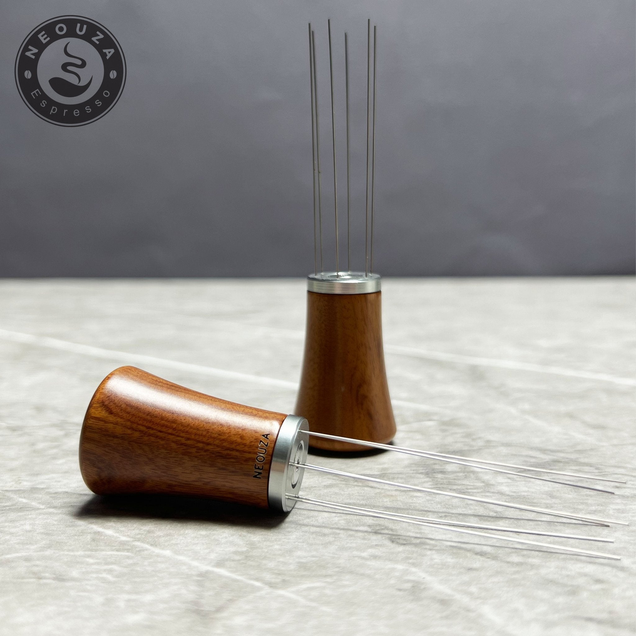 NEOUZA Coffee WDT Distribution Tool Accessories, Wooden Handle, 0.4mm 6 Stainless Needles, Espresso Powder Stirrer - NEOUZA Official Website