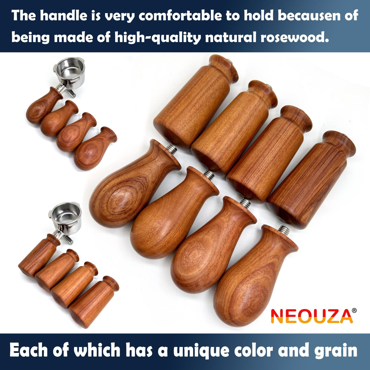 Neouza M10 M12 Rosewood Handle Handle Pure Solid Wood Espresso Machine Wooden Handle Coffee Machine Tool Accessories - NEOUZA Official Website