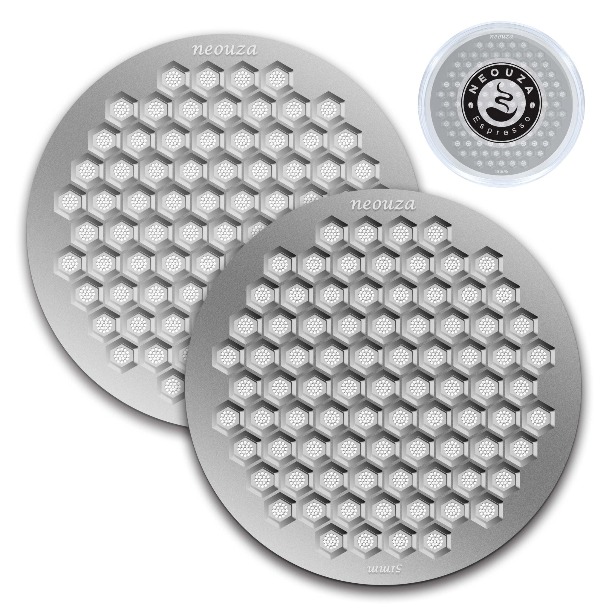 NEOUZA 51/53/58mm Espresso Puck Screen, 0.8mm Thickness Honeycomb Mesh Coffee Reusable Filter for Portafilter Basket V4 - NEOUZA Official Website