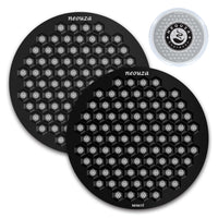 NEOUZA V4 Espresso Puck Screen 0.8mm Thickness Honeycomb Mesh Double Layer Black Protective Coating for Coffee Portafilter Basket (2, Black and Silver, 51mm)