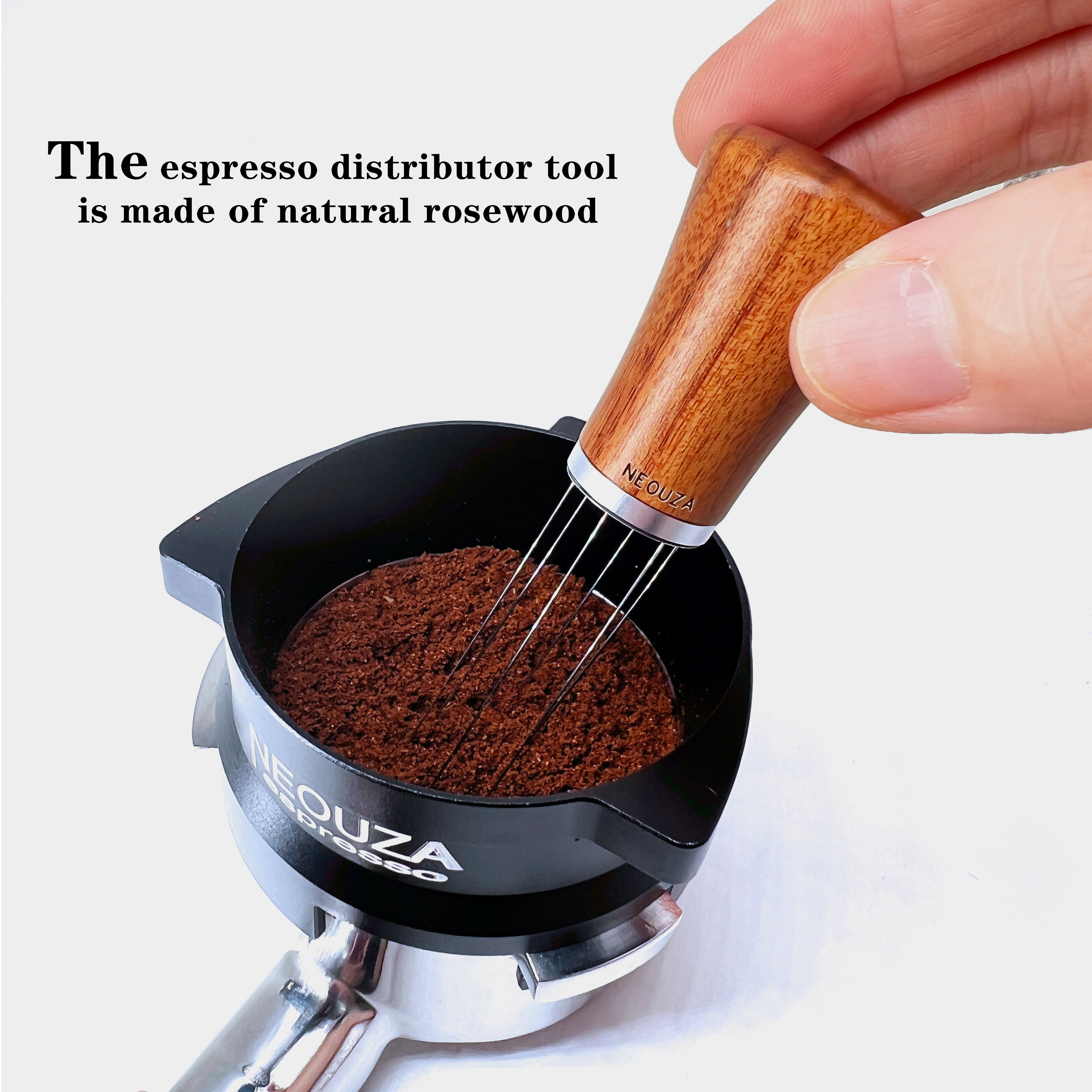 NEOUZA Coffee WDT Distribution Tool Accessories, Wooden Handle