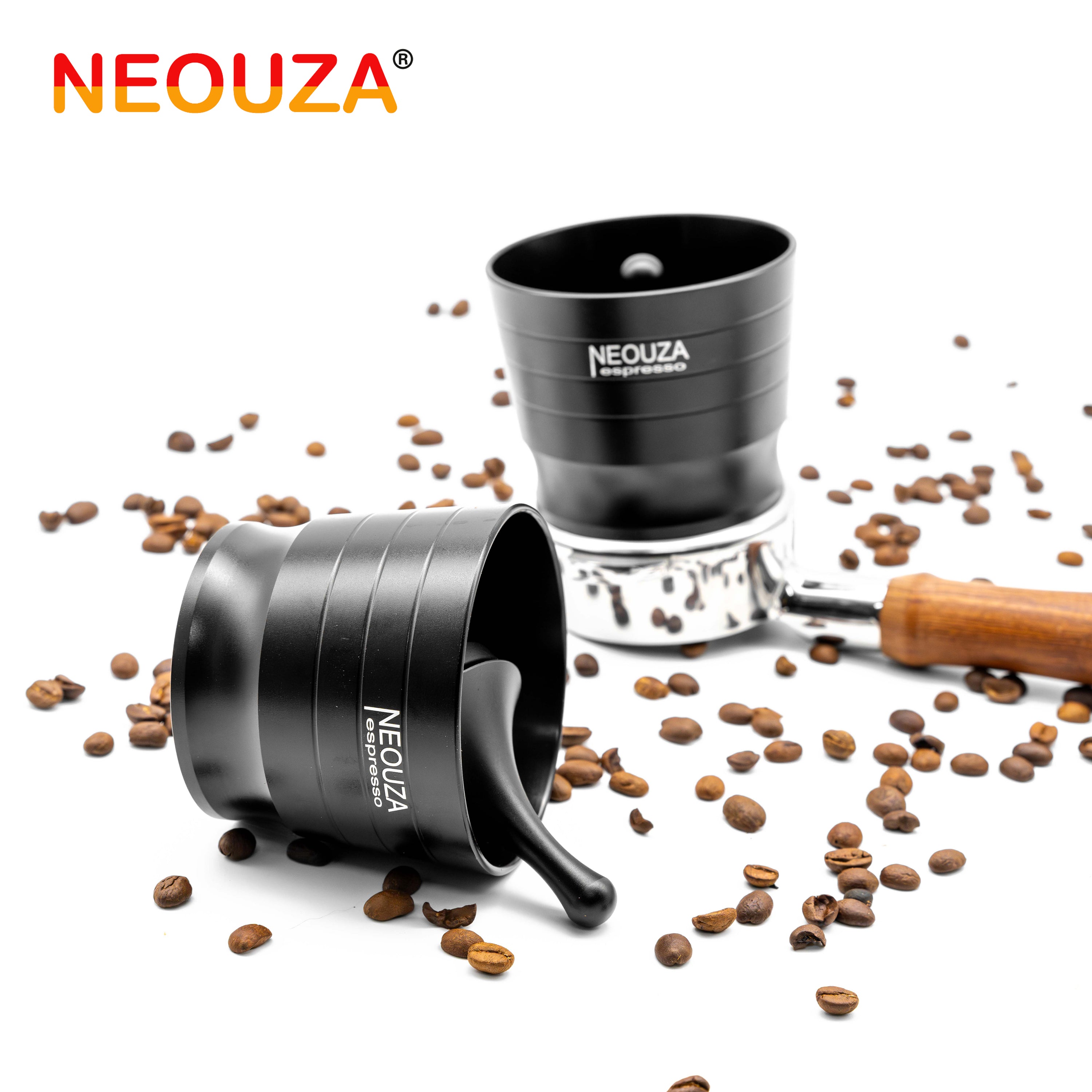 NEOUZA Espresso Dosing Cup Aluminum Alloy Dosing Funnel Compatible with 51mm 58mm Portafilter for Coffee Grinder Splashproof