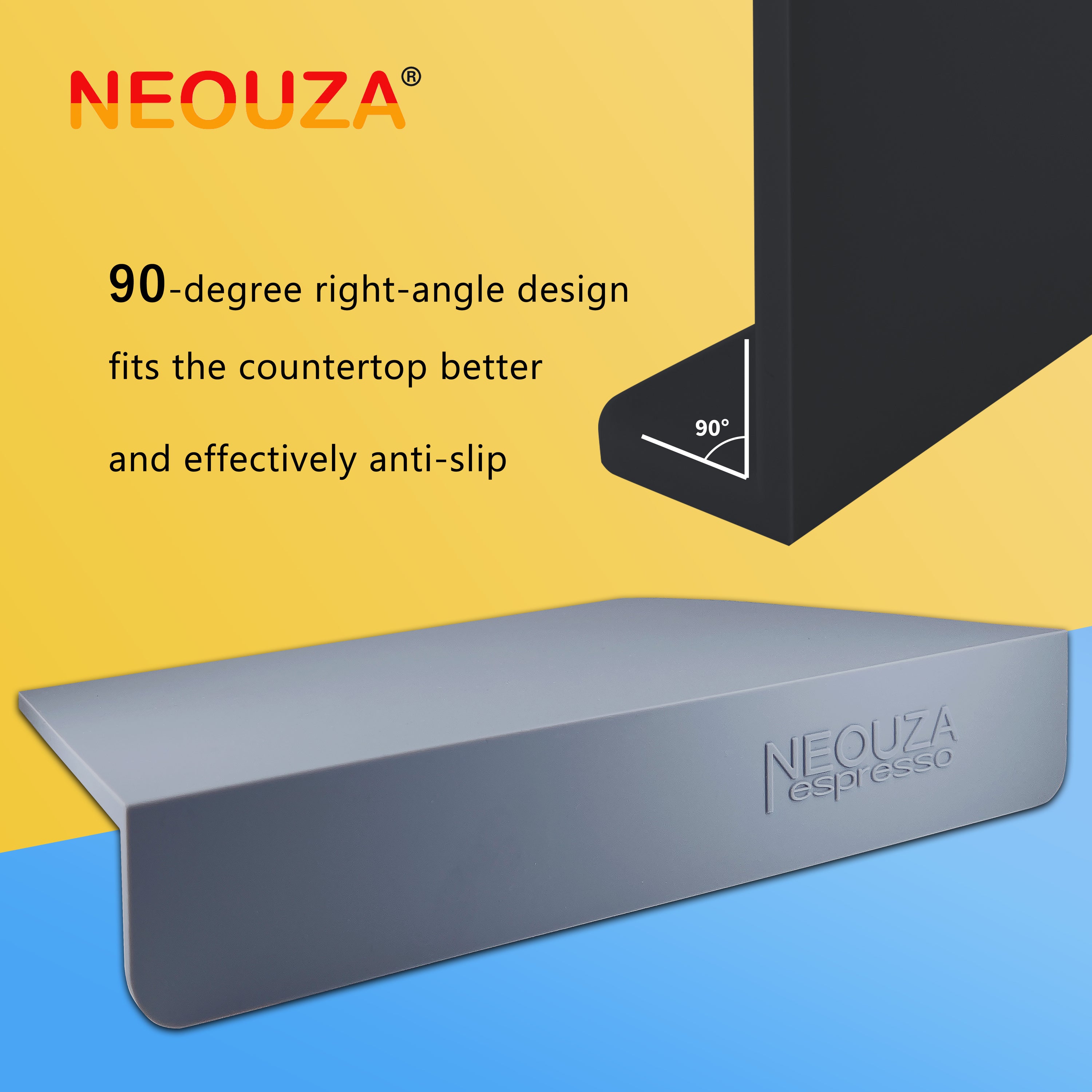 NEOUZA Espresso Tamper Mat, Coffee Corner Tamping Station, Silicone Food Grade Pad for Bottomless Portafilter Home Kitchen Office Bar Shop