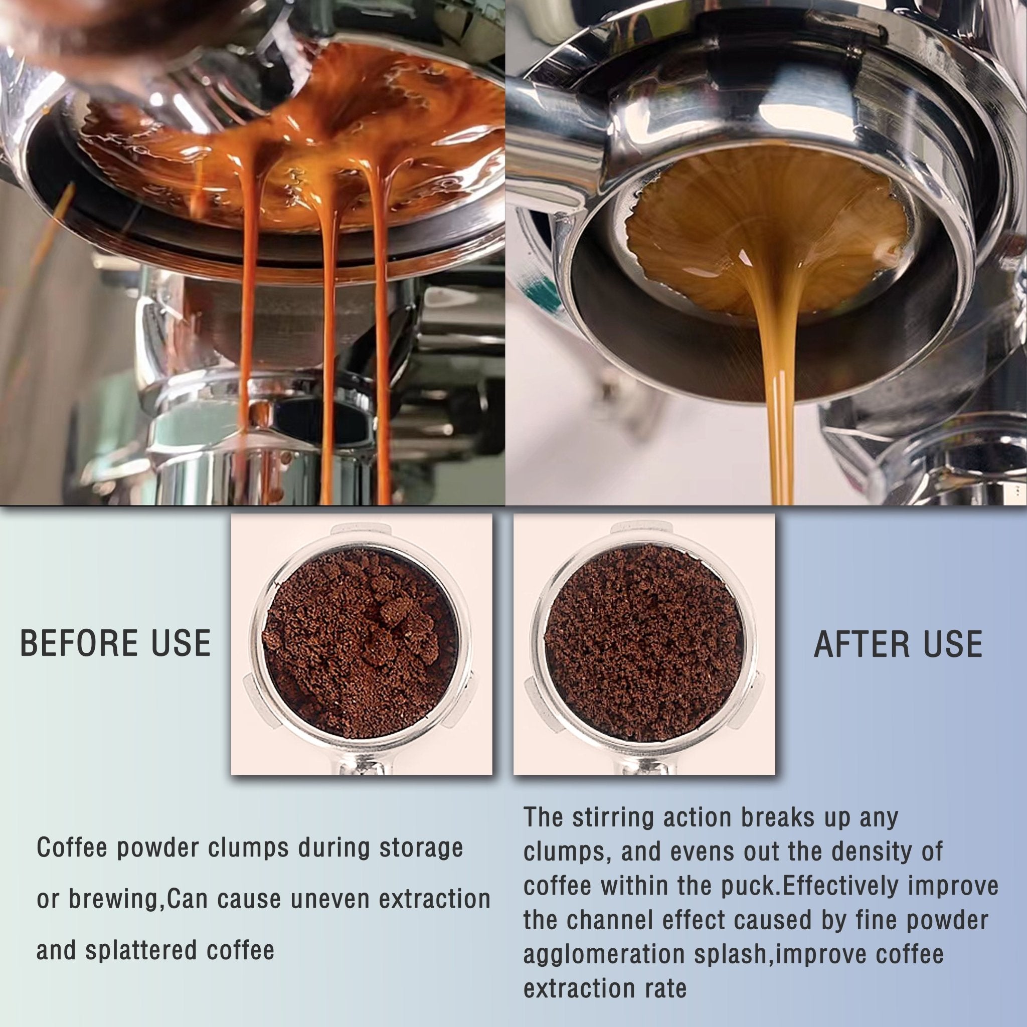 NEOUZA （6pin-S）Coffee WDT Distribution Tool Accessories, distributor Tool Aluminum Handle, 0.4mm 6 Stainless Pin , Espresso Powder Stirrer - NEOUZA Official Website