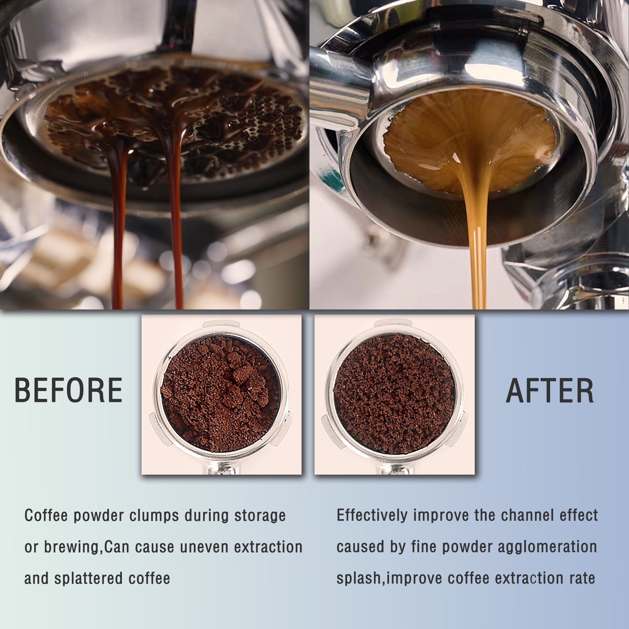 NEOUZA Coffee WDT Tamper Aluminum Multifunctional Espresso Accessories, Built-in Magnet, 0.4mm 8 Stainless Needles, WDT Holder with Ripple Base - NEOUZA Official Website