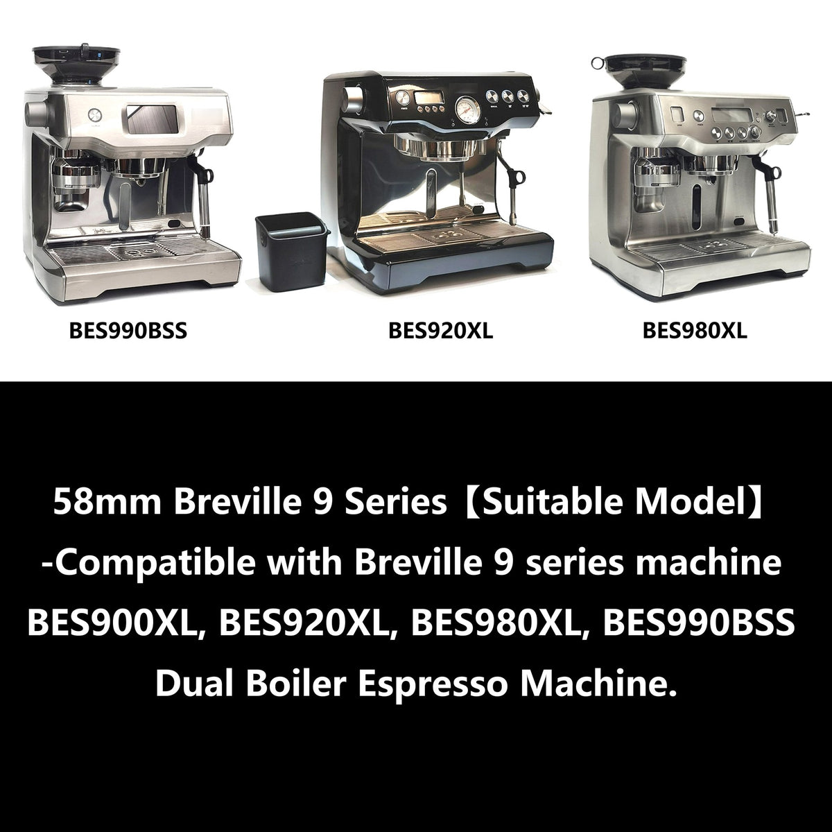 NEOUZA 54mm & 58mm Bottomless Portafilter for Breville 870/875/878/880, 900XL/920XL/980XL/990BSS with Filter Basket, Tamper Mat, Spoon, Cleaning Brush - NEOUZA Official Website