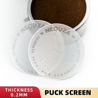 NEOUZA 51/53/58mm Espresso Puck Screen, 0.2mm Ultra Thin Coffee Filter, 304 Stainless Steel Reusable Mesh for Portafilter Basket, No Coffee Dose Reduction - NEOUZA Official Website