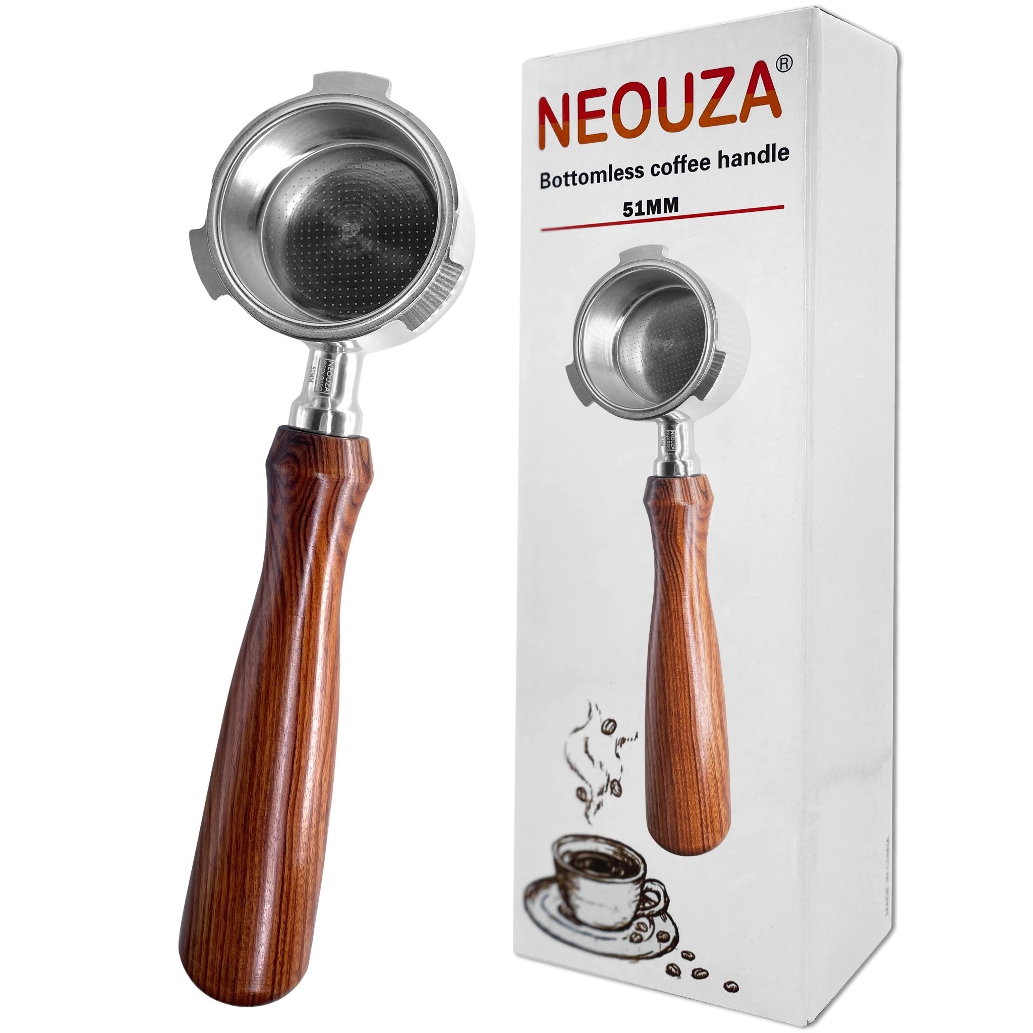 NEOUZA 51mm Bottomless Portafilter for De'Longhi Dedica EC680/685/695/785/820/850/860 & Smeg - NEOUZA Official Website