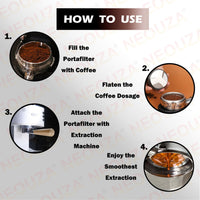 NEOUZA 51mm Bottomless Portafilter for De'Longhi ECP & Icona Series, Wooden Handle, 2-Ear Design with Filter Basket - NEOUZA Official Website