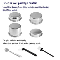 NEOUZA 51mm Filter Basket for Espresso Coffee Machine，Compatible with 51mm portafilter，1/2/4 Cup - NEOUZA Official Website