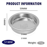 NEOUZA 51mm Filter Basket for Espresso Coffee Machine，Compatible with 51mm portafilter，1/2/4 Cup - NEOUZA Official Website