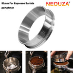NEOUZA Coffee Espresso Dosing Funnel Ring 51mm/53mm/58mm Stainless Steel Catcher Fits for Espresso Barista Filter Basket Portafilter - NEOUZA Official Website