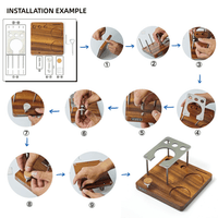 NEOUZA Espresso Tamper Mat & Organizer Station, Wood Tamping Stand with Portafilter Holder Espresso Accessories Storage, 304 Stainless Steel & Walnut Wood - NEOUZA Official Website