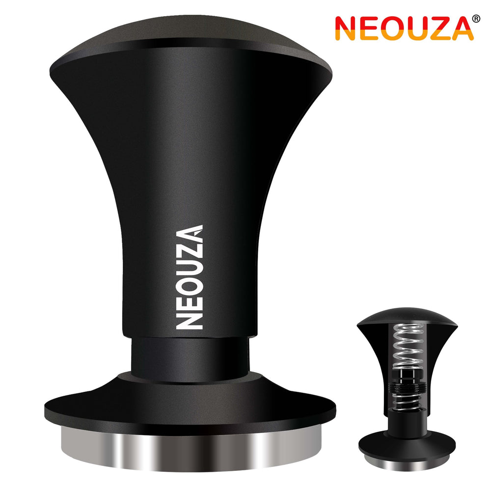 NEOUZA Espresso Tamper V2 49/51/53/58mm Dual Calibrated Spring Loaded for Coffee Machine Portafilter, Anti Pressure Deflection, Refined Handle, Stainless Ripple Base - NEOUZA Official Website
